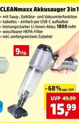 Thomas Philipps Cleanmaxx akkusauger 3in1 Angebot
