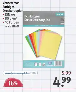 Rossmann Venceremos farbiges druckerpapier Angebot
