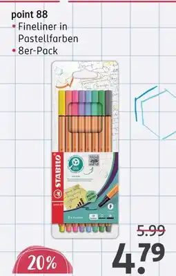 Rossmann Stabilo point 88 Angebot