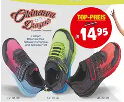 Siemes Schuhcenter Okinawa dragons sportschuhe blau/lila/pink oder schwarz/lime/blau oder schwarz/rot Angebot