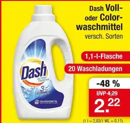 Zimmermann Dash vollwaschmittel Angebot