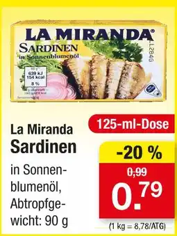 Zimmermann La miranda sardinen Angebot