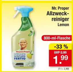 Zimmermann Mr. proper allzweckreiniger lemon Angebot