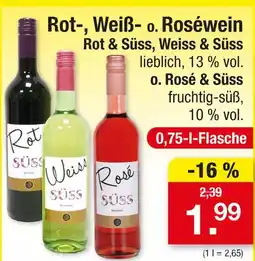 Zimmermann Rotwein rot & süss Angebot