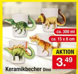 Zimmermann Keramikbecher dino grün Angebot