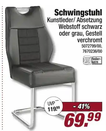Poco Schwingstuhl kunstleder/absetzung webstoff schwarz Angebot