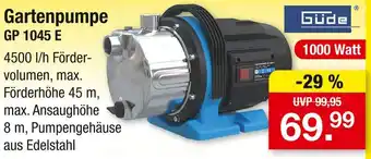 Zimmermann Güde gartenpumpe gp 1045 e Angebot