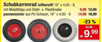Zimmermann Schubkarrenrad luftbereift Angebot