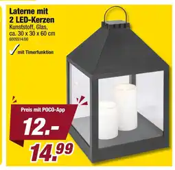 Poco Laterne mit 2 led-kerzen Angebot