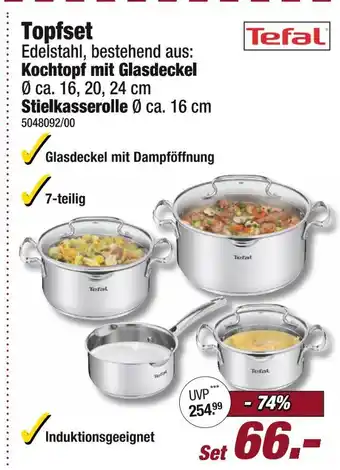 Poco Tefal topfset edelstahl Angebot