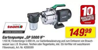 toom Baumarkt Toom gartenpumpe „gp 5000 if“ Angebot