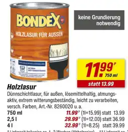 toom Baumarkt Bondex holzlasur Angebot