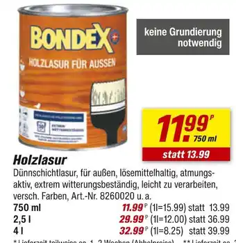 toom Baumarkt Bondex holzlasur Angebot
