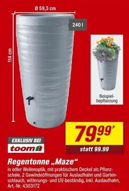 toom Baumarkt Regentonne 'maze' Angebot