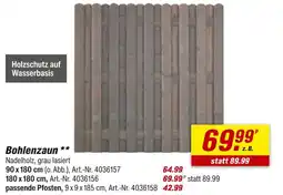 toom Baumarkt Bohlenzaun Angebot
