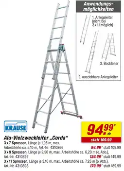 toom Baumarkt Krause alu-vielzweckleiter 'corda' Angebot