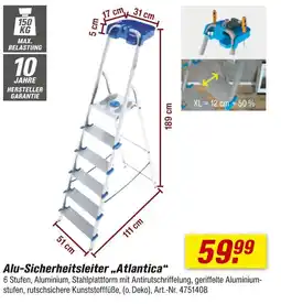 toom Baumarkt Alu-sicherheitsleiter 'atlantica' Angebot