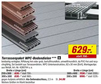 toom Baumarkt Terrassenpaket wpc-bodendielen Angebot
