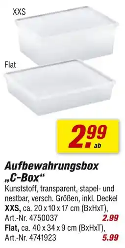 toom Baumarkt Aufbewahrungsbox c-box xxs Angebot