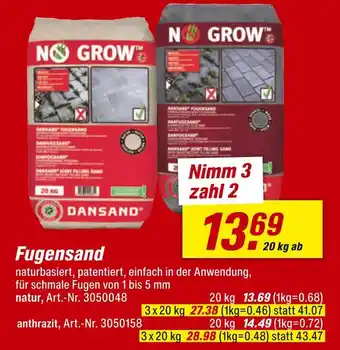 toom Baumarkt Dansand fugensand natur Angebot