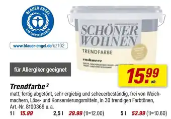 toom Baumarkt Schöner wohnen trendfarbe Angebot