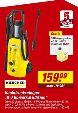 toom Baumarkt Kärcher hochdruckreiniger k 4 universal edition Angebot