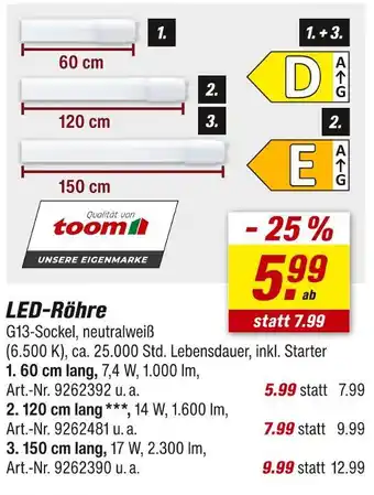toom Baumarkt Toom led-röhre Angebot