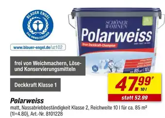 toom Baumarkt Schöner wohnen polarweiss Angebot