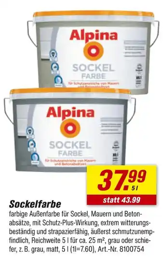 toom Baumarkt Alpina sockelfarbe Angebot