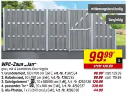 toom Baumarkt Wpc-zaun „jan“ Angebot