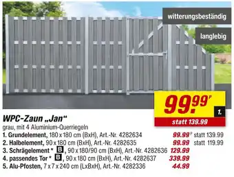 toom Baumarkt Wpc-zaun „jan“ Angebot