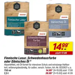 toom Baumarkt Finnische lasur, schwedenhausfarbe oder dänisches öl Angebot
