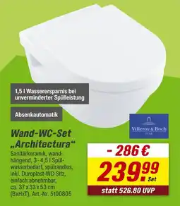 toom Baumarkt Villeroy & boch wand-wc-set 'architectura' Angebot
