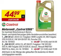 toom Baumarkt Castrol motorenöl „castrol edge“ Angebot