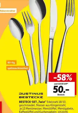 SCONTO Justinus bestecke besteck-set 'twist' Angebot