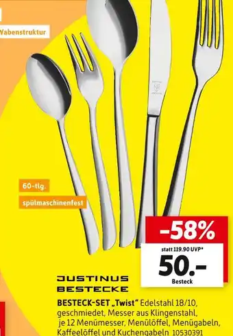 SCONTO Justinus bestecke besteck-set 'twist' Angebot