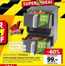 SCONTO Gourmetmaxx doppelkammmer-heißluftfritteuse 16404 Angebot