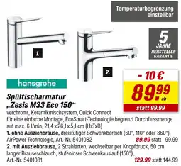 toom Baumarkt Hansgrohe spültischarmatur „zesis m33 eco 150“ Angebot