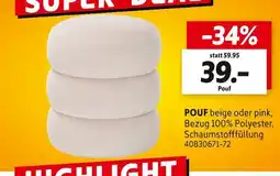 SCONTO Pouf beige Angebot