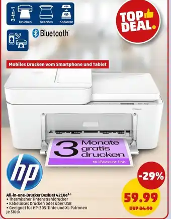 PENNY hp All-in-one-Drucker DeskJet 4210e Angebot