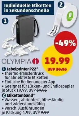 PENNY OLYMPIA Labelprinter P22 Angebot