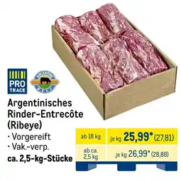 METRO Argentinisches Rinder-Entrecôte (Ribeye) Angebot