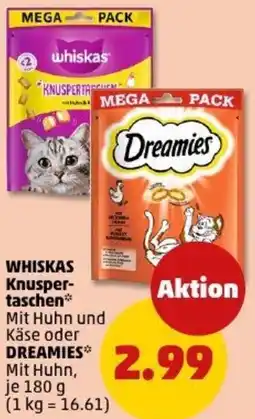 PENNY WHISKAS Knuspertaschen oder DREAMIES Angebot
