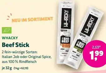 Biomarkt WHACKY Beef Stick Angebot