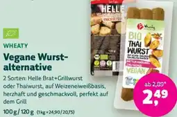 Biomarkt WHEATY Vegane Wurstalternative Angebot