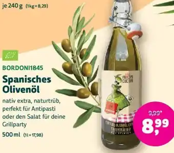 Biomarkt BORDONI1845 Spanisches Olivenöl Angebot