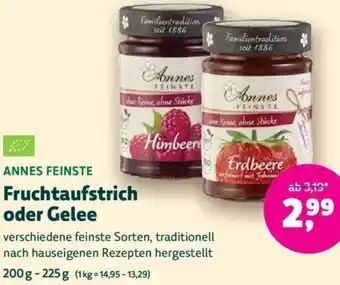 Biomarkt ANNES FEINSTE Fruchtaufstrich oder Gelee Angebot