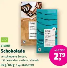 Biomarkt VIVANI Schokolade Angebot