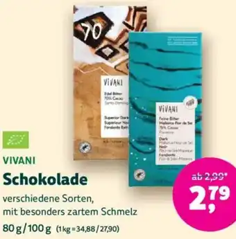 Biomarkt VIVANI Schokolade Angebot