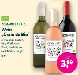 Biomarkt DOMAINES AURIOL Wein ,,Grain de Bio" Angebot